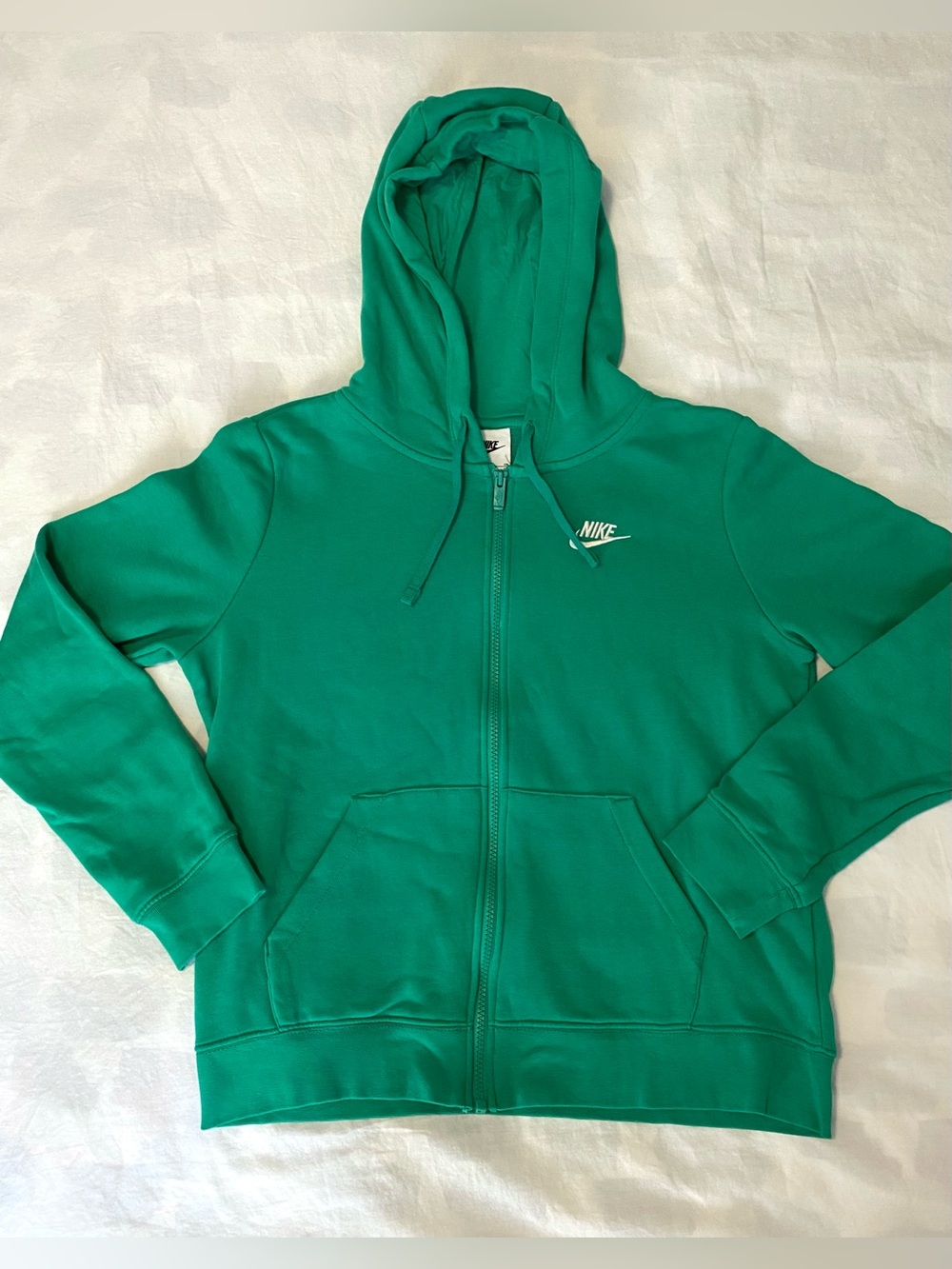 Nike Women's Green Full-Zip Hooded Jacket
